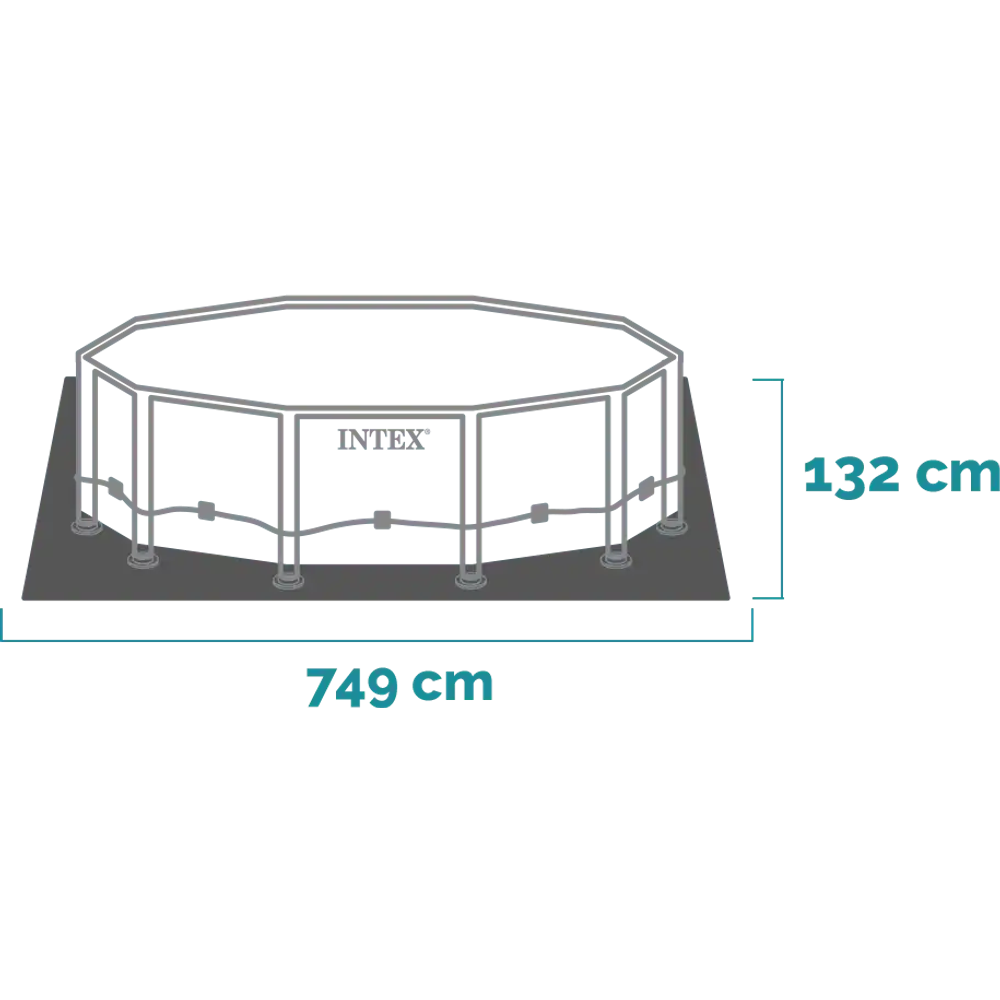 Intex montažni bazen 732 x 132 cm Ultra XTR Frame, tamno siva - 26340NP slika 10
