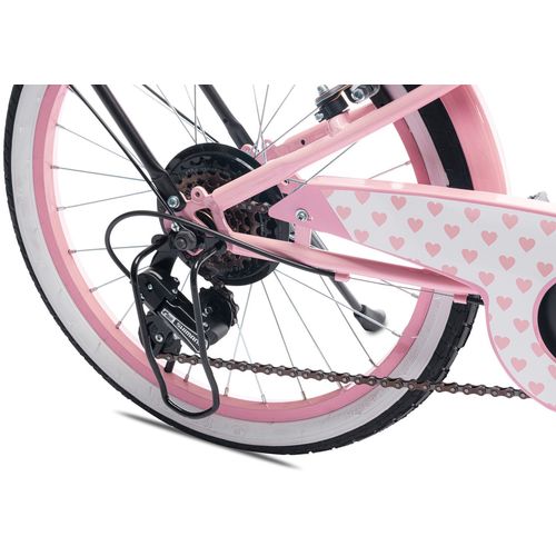 Dječji bicikl Heart sa 6 brzina Shimano 20" rozi slika 4