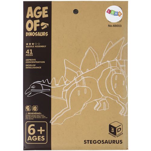 3D drvena slagalica stegosaurus 41 elemenata slika 4