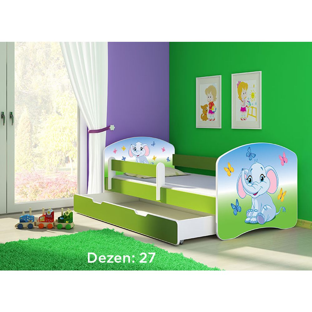 ACMA Dječiji krevet Acma II sa ladicom Green - 160x80cm - Dezen 27 slika 2