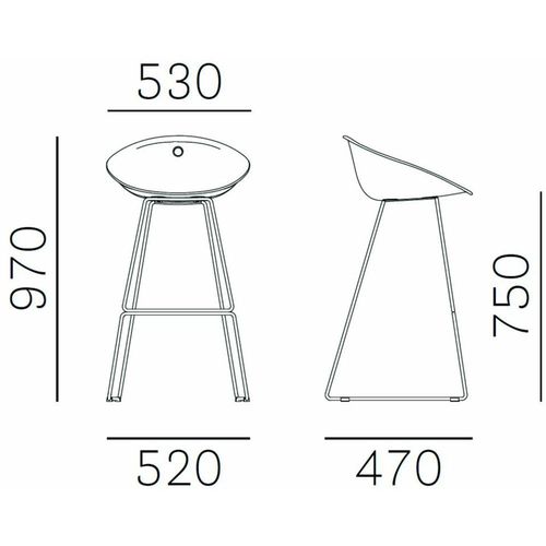Dizajnerske barske stolice — by ARCHIVOLTO • 2 kom slika 2