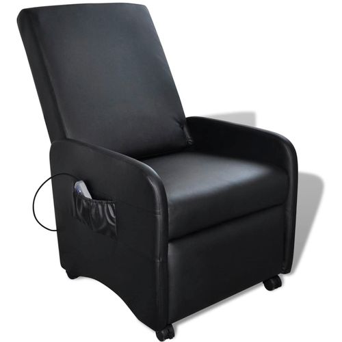 Masažna stolica od umjetne kože crna slika 26
