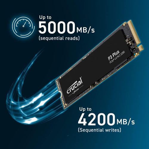 Crucial P3 Plus 500GB 3D NAND NVMe PCIe M.2 SSD slika 3