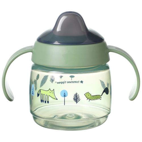 Tommee Tippee Superstar "WEANING SIPPEE" šalica s usnikom i poklopcem, 190 ml, 4MJ+, Zelena slika 2