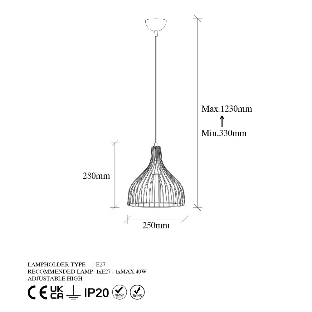 Luster "Cafu - 11566", zlatna boja slika 7