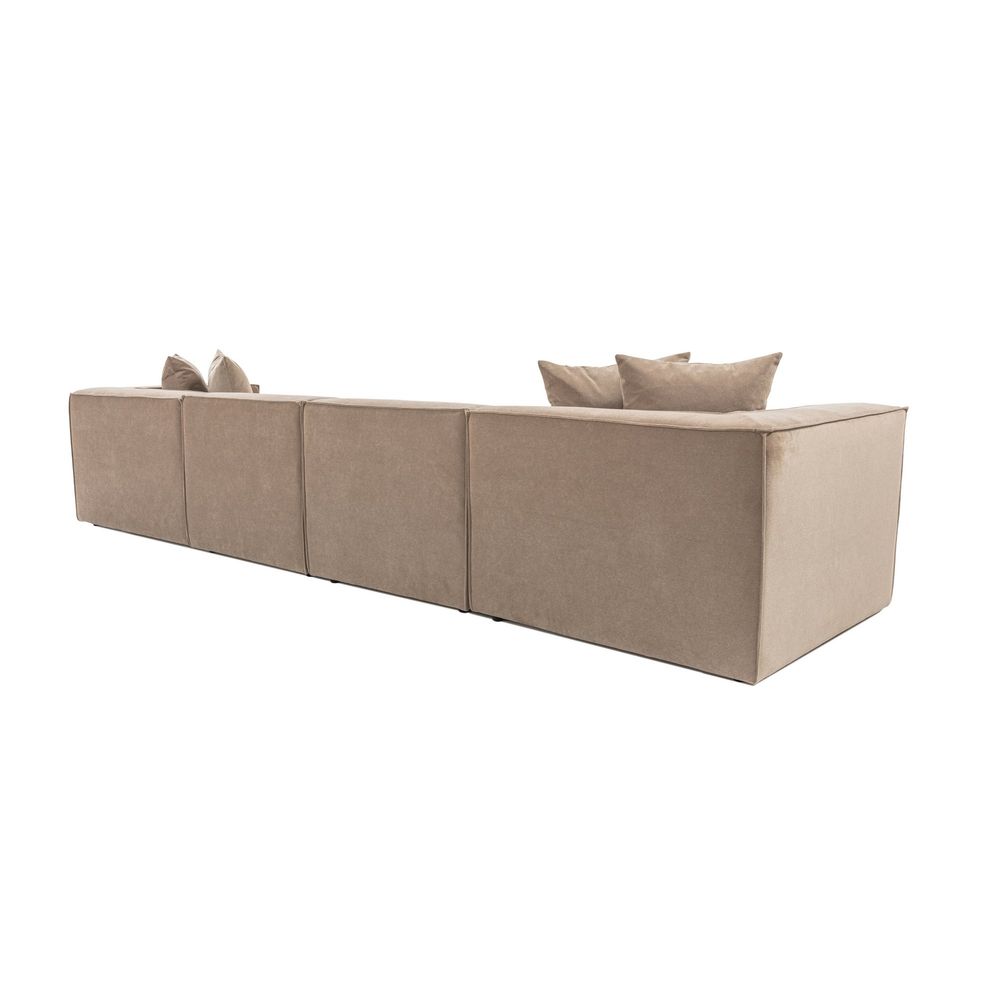 Sora (L1-O1-O1-1R-POUFFE) - Ugao Sofa Cappucino Boje slika 11