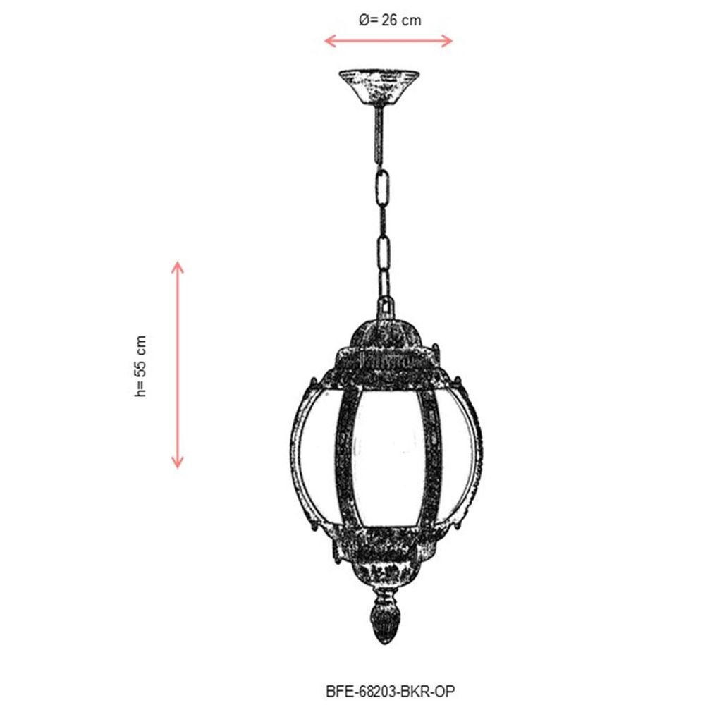 Vanjski Luster BFE-68203-BKR-OP u Braon Boji slika 3