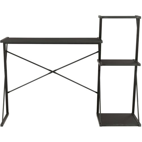 Radni stol s policom crni 116 x 50 x 93 cm slika 9