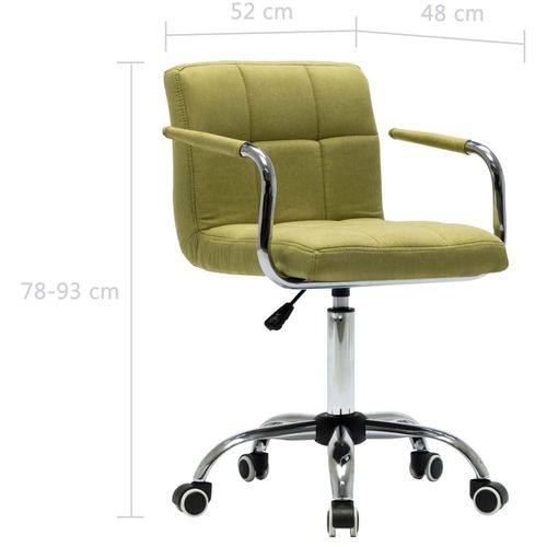 Okretne blagovaonske stolice od tkanine 2 kom zelene slika 9