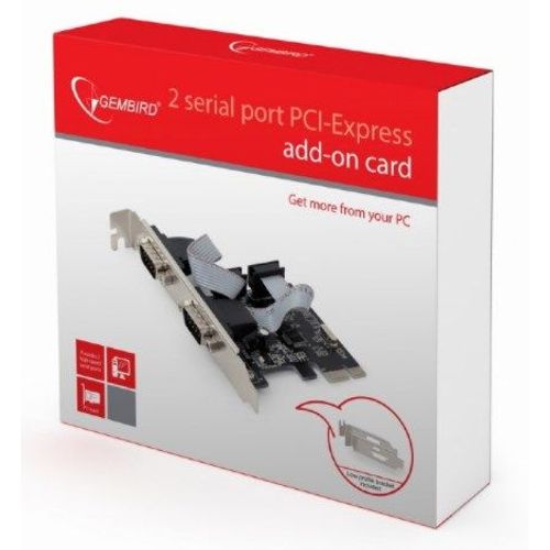 SPC-22 Gembird 2 serial port PCI-Express RS232 add-on card, with extra low-profile bracket A slika 3