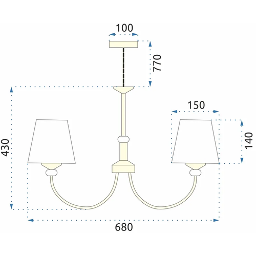 TOOLIGHT Viseća svjetiljka s kristalima APP1014-5CP slika 2