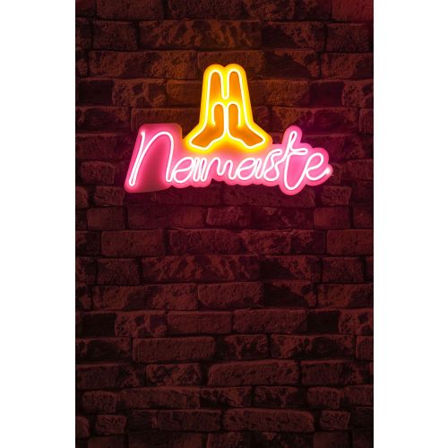 Wallity Ukrasna plastična LED rasvjeta, Namaste - Pink, Yellow slika 9