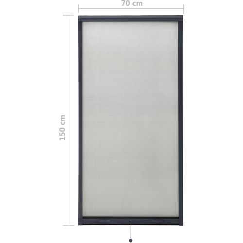 Zaslon protiv insekata za prozore antracit 70 x 150 cm slika 8