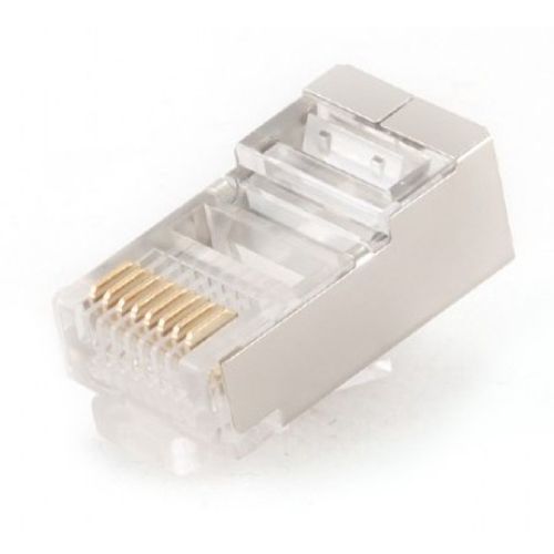 PLUG5SP/10 Gembird shielded modular 30u gold plated LAN konektor RJ45 za FTP SFTP cat5 (pak.10kom) slika 1