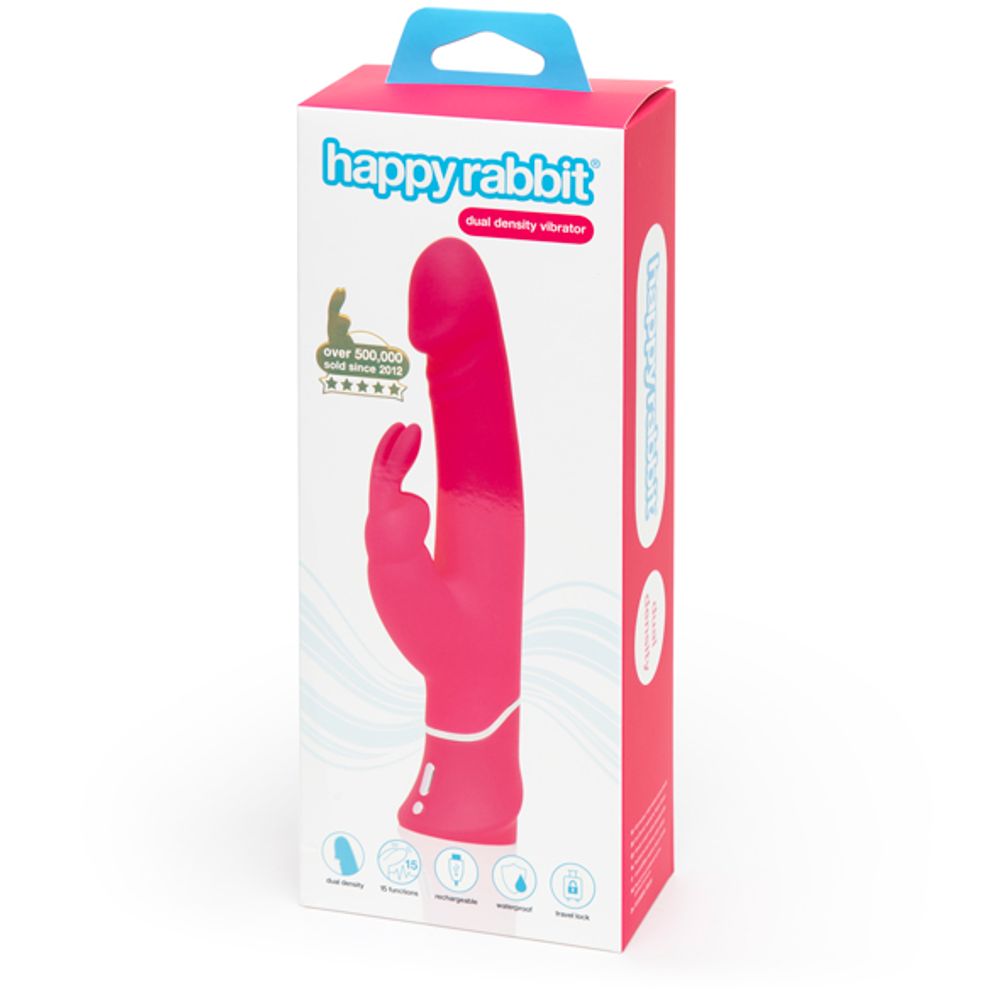 Rabbit vibrator Happy Rabbit - Dual Density, ružičasti slika 8