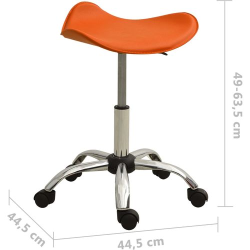 Salonski stolac od umjetne kože narančasti slika 7