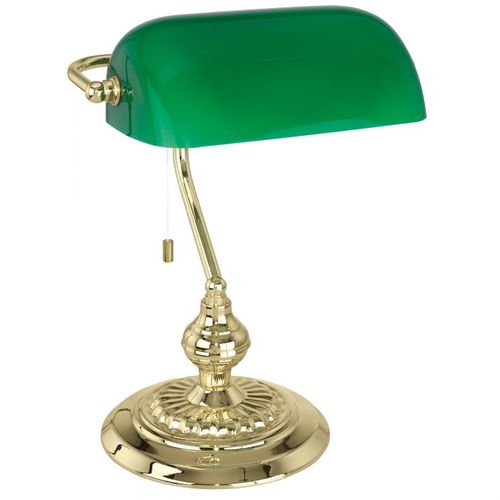 Eglo Banker stona lampa/1, sjajni mesing/zeleno staklo slika 1