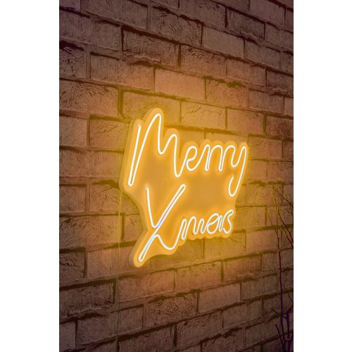 Wallity Ukrasna plastična LED rasvjeta, Merry Christmas - Yellow slika 1