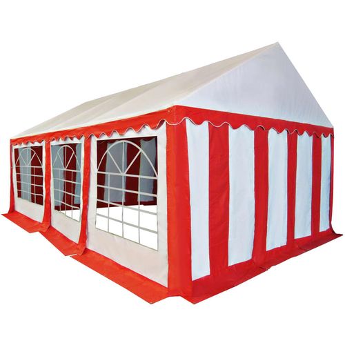 Vrtni šator od PVC-a 3 x 6 m crveno-bijeli slika 29