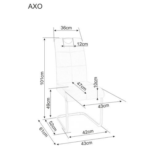 Stolica Axo - Tkanina - Bež slika 2