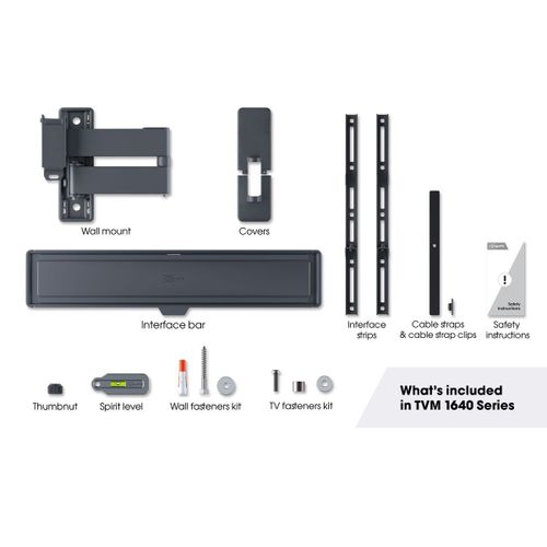 Vogels TVM1643, zidni nosač za ekrane od 40"-77", nagib 15° pomak 180°, do 35kg slika 6