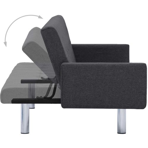 282218 Sofa Bed with Armrest Dark Grey Polyester slika 28