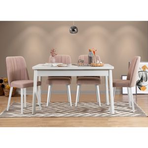Costa White-Stone Set Stola i Stolica (5 Komada)