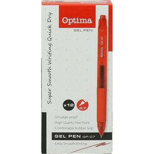 Optima Hemijska olovka gel 0.7 crvena