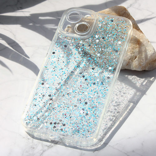 Maska Glitter za iPhone 15 6.1 plava slika 1