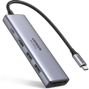 Ugreen 6u1 USB-C HUB 4K HDMI + čitač kartica + 2xUSB + PD 100W