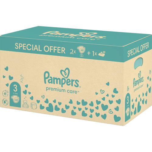 Pampers Premium Care poklon set, pelene + vlažne maramice, posebna ponuda slika 1