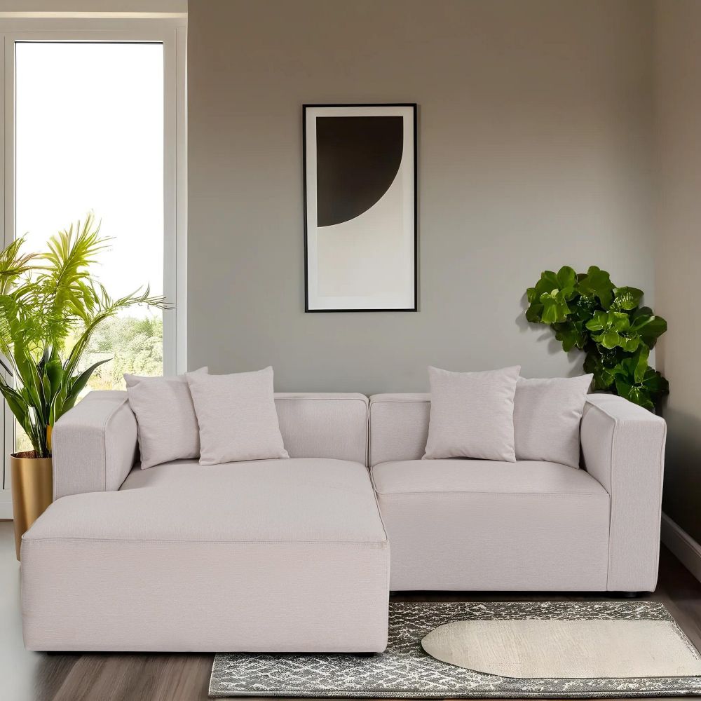 Mora XL Kutna Sofa Desna (L1-CHLRight) - Ecru slika 1