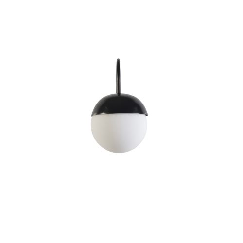 Küre Siyah Beyaz Camlı Aplik Black Wall Lamp slika 2