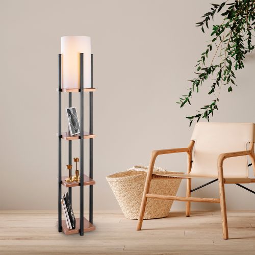 Podna lampa u crnoj i bakarnoj boji - Model 7113 slika 1