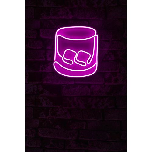 Wallity Ukrasna plastična LED rasvjeta, Whiskey Old Fashioned - Pink slika 2