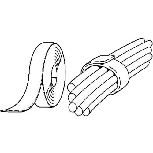 TRU COMPONENTS 910-330-Bag prianjajuća traka za povezivanje grip i mekana vunena tkanina (D x Š) 1000 mm x 20 mm crna 1 m slika 2