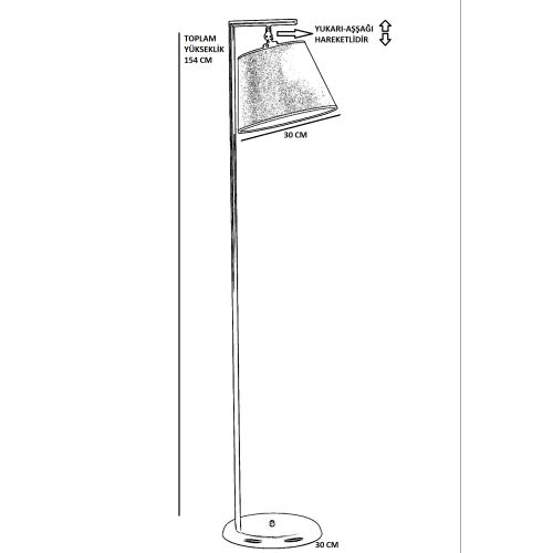 Smart 8733-5 Crno-Crvena Podna Lampa slika 3