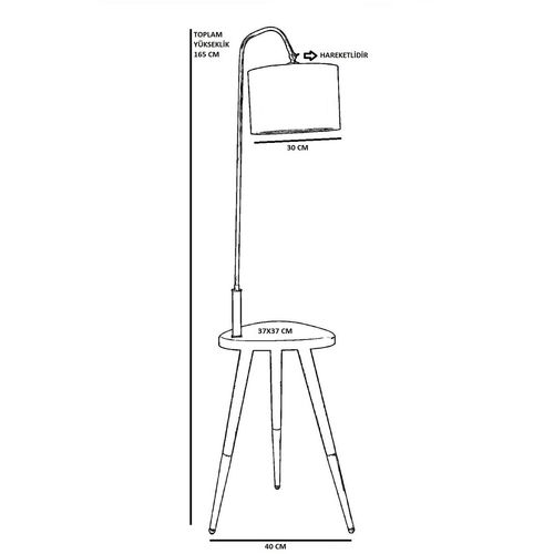 Demet Eskitme Lambader Silindir Rattan Abajurlu Copper Floor Lamp slika 6