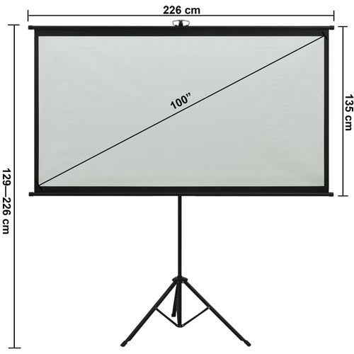 Projekcijsko platno s tronošcem 100 " 16 : 9 slika 11