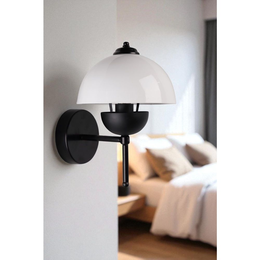 Opviq Zidna lampa 028, bijela, crna slika 1
