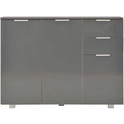 Komoda visoki sjaj siva 107 x 35 x 76 cm slika 13