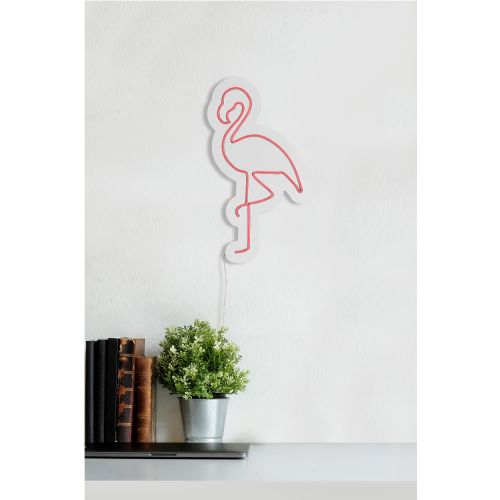 Wallity Flamingo - Roze Dekorativna Plastična Led Rasveta slika 4