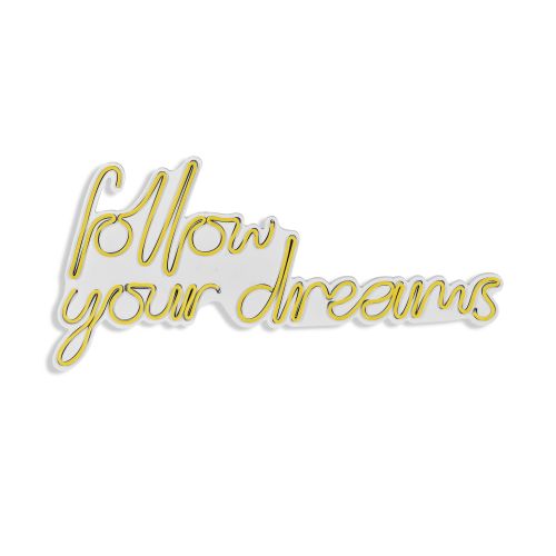 Wallity Ukrasna plastična LED rasvjeta, Follow Your Dreams - Yellow slika 15