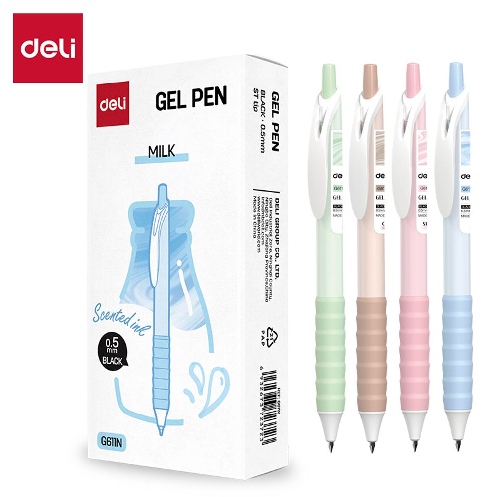 GEL ROLER DELI MIRISNI MLEKO CRNI ISPIS EG611N slika 1