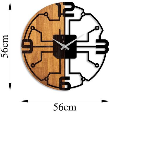 Wallity Ukrasni drveni zidni sat, Wooden Clock - 61 slika 7