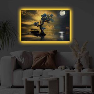 4570KTLGDACT - 016 Multicolor Decorative Led Lighted Canvas Painting