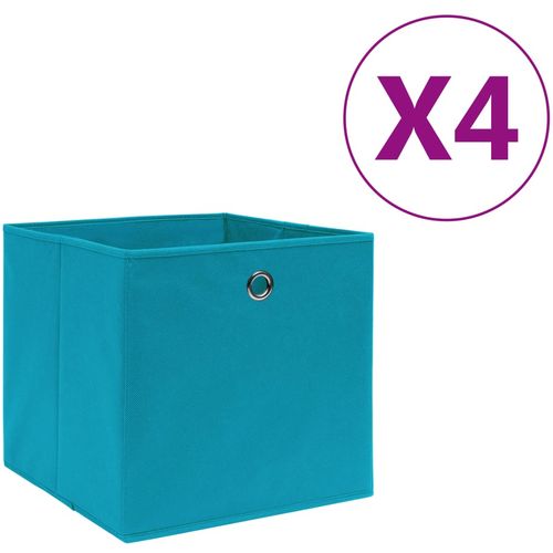 Kutije za pohranu od netkane tkanine 4 kom 28x28x28 cm plave slika 9