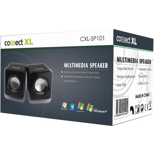 Connect XL Zvučnik, set, 2.0, USB 5V, boja crna - CXL-SP101 slika 3