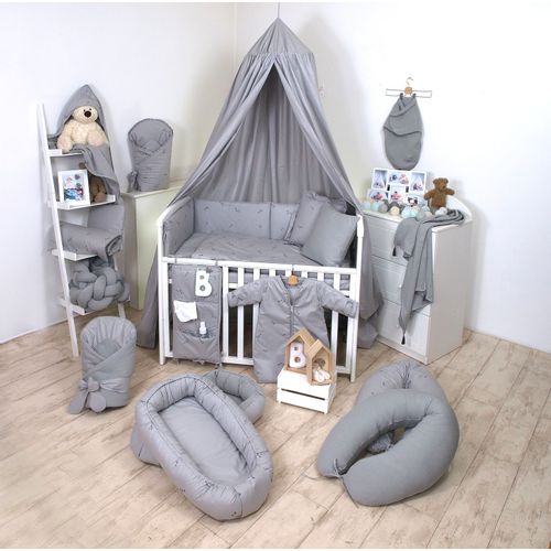 Amy posteljina set 5 elem. Pure Grey (za krevetić 120x60 cm) slika 3