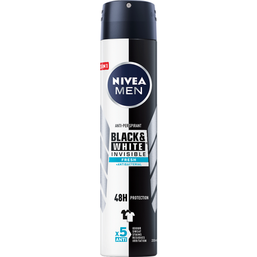 NIVEA Men Black&White Fresh dezodorans u spreju 200ml slika 1